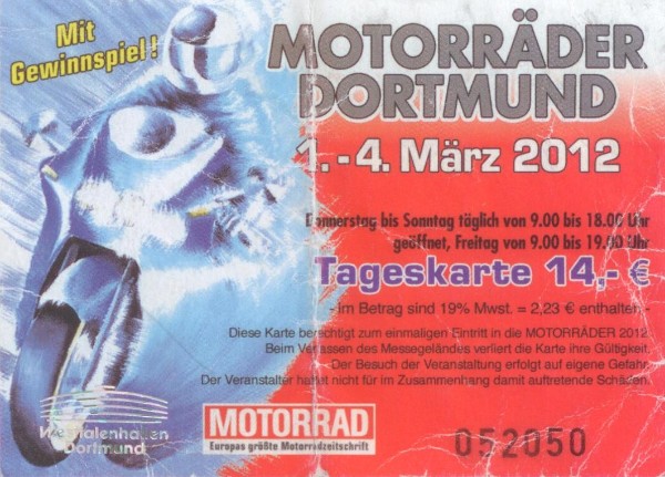 Eintrittskarte Eintrittskarte